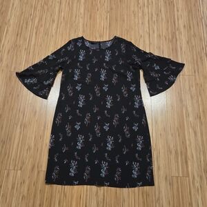 Attention Floral Bell Sleeve Dress